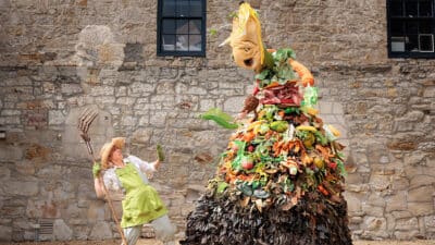 Heap and Gardener, designed and made for Terrapin Puppet Theatre 2022. Photo Peter Mathew