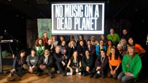 Participants at the "Music & Climate Justice Workshop" at Oslo World. Photo: Nabeeh Samaan.